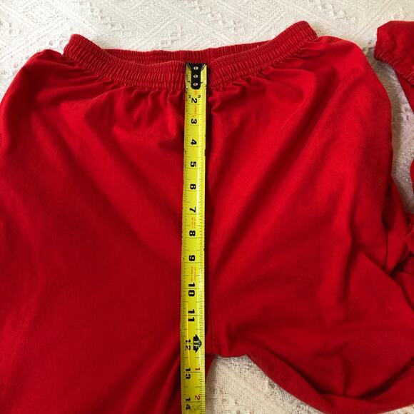 VTG 90s Russel Athletics Sweatpants M Red Lightweight 100% Cotton Pockets USA - Picture 8 of 10